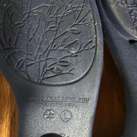 OKA b. Blue Embossed Sandals - Picture 3 of 3
